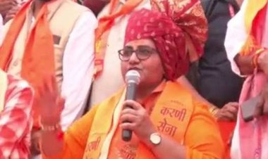 साध्वी प्रज्ञा का बड़ा बयान - गाय काटना तुम्हारा धर्म है, तुम्हें काटना हमारा : करणी सेना की पराक्रम यात्रा में गरजीं साध्वी