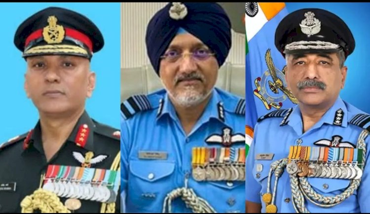 पहलगाम हमला तनाव के बीच सेना में बड़े बदलाव,भारतीय सेना और वायुसेना में तीन वरिष्ठ अधिकारियों ने संभाला नया जिम्मा