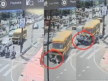 सिग्नल पर बस का ब्रेक फेल, लेडी डॉक्टर को कुचला मौत :भोपाल में 8 गाड़ियों को मारी टक्कर, 6 घायल