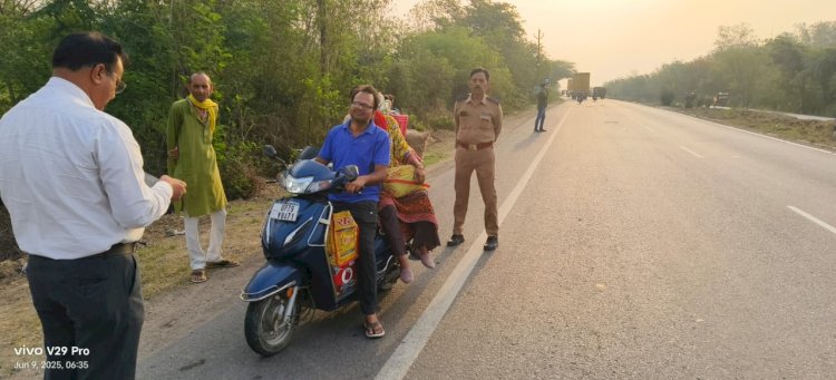 रॉन्ग साइड व सीट बेल्ट उल्लंघन पर कार्रवाई, 65 वाहन चालकों के चालान