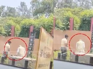 पूर्व सीएम दीवार पर पेशाब करते दिखे,इसे लेकर कांग्रेस और सपा ने निशाना साधा