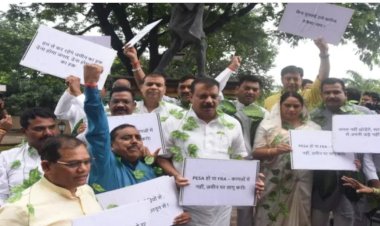 गिरगिट और भैंस के बाद अब 'हरे पत्तों' से कांग्रेस का हल्ला बोल, MP विधानसभा में हंगामा चरम पर