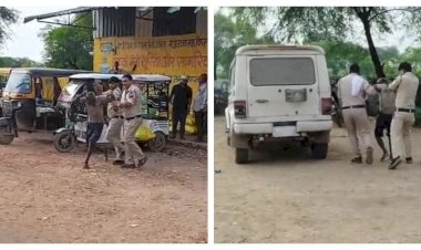खाद मांगने पर आदिवासी किसान की पुलिस ने की पिटाई, VIDEO वायरल; पुलिस बोली- नशे में था, नेता प्रतिपक्ष का हमला