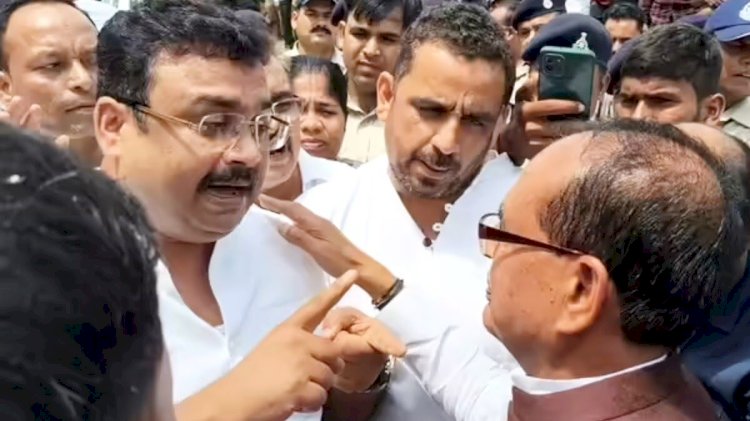 शिवराज सिंह चौहान का काफिला रोका, कांग्रेस ने दिखाए काले झंडे : खाद संकट पर गरमाई सियासत,शिवराज का किसान संवाद कार्यक्रम रद्द