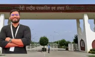 MCU में तीसरी मंजिल से गिरा पत्रकारिता का छात्र :इंस्टाग्राम पर हैं 5 लाख फॉलोअर्स; सिर-सीने में गंभीर चोट