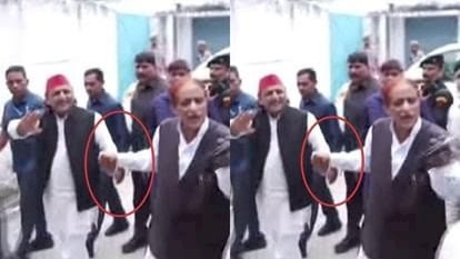 अखिलेश यादव-आजम खान की मुलाकात,तीन साल बाद दोनों मिले , पुलिस ने मीडिया को अंदर जाने से रोका,यूपी की सियासत में हलचल