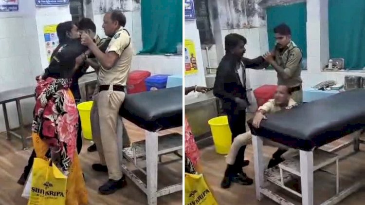 अस्पताल में पुलिसकर्मियों को पीटने का वीडियो वायरल, आरोपी गिरफ्तार कर निकाला गया जुलूस