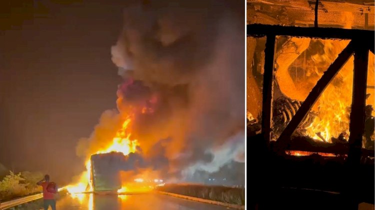 आग में जिंदा जले 20 यात्री, दरवाजा जाम होने के चलते नहीं निकल पाए लोग; दहलाने वाला बस हादसा