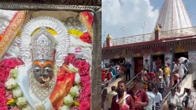 मैहर मंदिर’ में पुजारी ने गायब किया चांदी का छत्र-मुकुट : चोरी का खुलासा:दानदाता की शिकायत पर पुजारी ने आभूषण लौटाए; कलेक्टर ने तीन अधिकारी हटाए