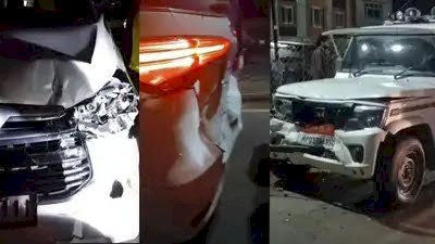 केंदीय मंत्री ज्योतिरादित्य सिंधिया के काफिले की गाड़ियां टकराईं, SDOP घायल,अचानक ब्रेक लगने से हादसा