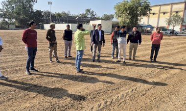 अब नहीं भरेगा मैदान में पानी, खिलाड़ियों को मिलेगा आधुनिक स्पोर्ट्स ग्राउंड,वाटर हार्वेस्टिंग सहित मैदान समतलीकरण कार्य तेज, जिलाधिकारी ने दिए 31 दिसंबर तक कार्य पूर्ण करने के निर्देश