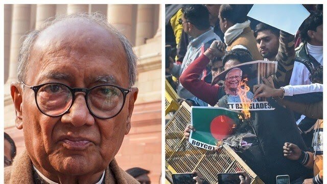 पूर्व मुख्यमंत्री दिग्विजय सिंह का विवादित बयान,भारत में अल्पसंख्यकों पर कार्रवाई का हो रहा रिएक्शन,बांग्लादेश में हिंदुओं पर अत्याचार पर सियासत तेज