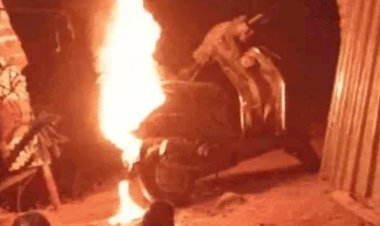 शराब पीने से टोका तो बवाल: घर में घुसकर हमला, महिला का सिर फोड़ा, युवक को पीटा; गाड़ी फूंकी, बकरे को जिंदा जलाया