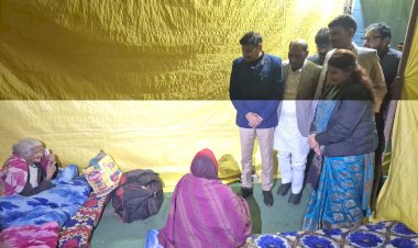 कड़ाके की ठंड में प्रभारी मंत्री ने रैन बसेरों का औचक निरीक्षण कर निराश्रितों को बांटे कंबल