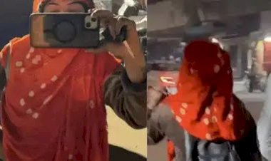 युवती का हाई-वोल्टेज ड्रामा:सड़क हादसे के बाद हंगामा , खुद को पत्रकार बताकर पुलिस से भिड़ी, अब केस दर्ज