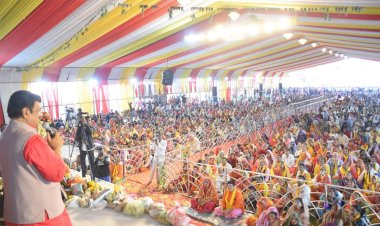 सुरखी नगर परिषद में आस्था का महासंगम: 18 पुराणों का महाकुंभ, संगीतमय श्रीमद्भागवत कथा में शामिल हुए खाद्य मंत्री गोविंद सिंह राजपूत