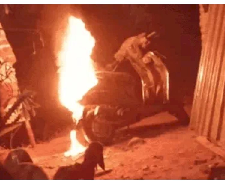 शराब पीने से टोका तो बवाल: घर में घुसकर हमला, महिला का सिर फोड़ा, युवक को पीटा; गाड़ी फूंकी, बकरे को जिंदा जलाया