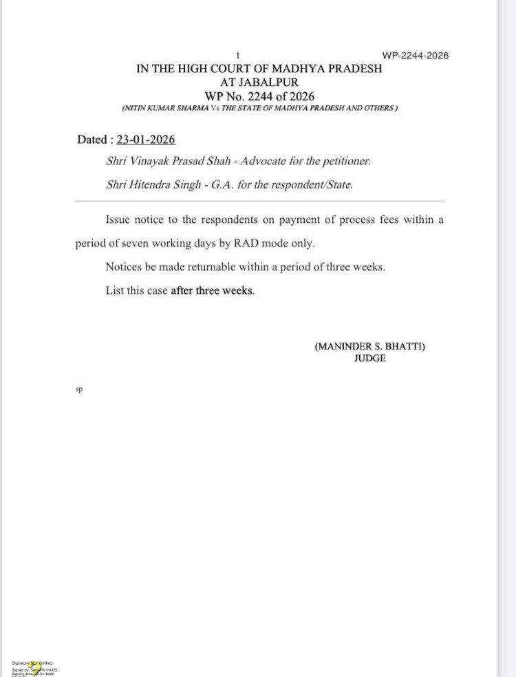 डॉ. सरोज गुप्ता के खिलाफ जांच समिति ने पाया दोष, लेकिन सरकार मौन — हाईकोर्ट जबलपुर सख्त,सरकार से मांगा जवाब