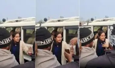 महिला नायब तहसीलदार और किसानों के बीच बहसबाजी,बोलीं- साइड हो जाओ… साइड हो जाओ…; ओलों से तंग किसानों का पलटवार- तो आप वापस जाओ