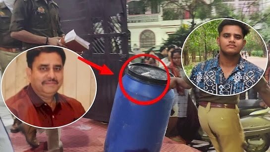 बेटे ने की पिता की गोली मारकर हत्या, शव के टुकड़े कर नीले ड्रम में छिपाया,बहन ने देखा लेकिन चुप रही, मचा हड़कंप