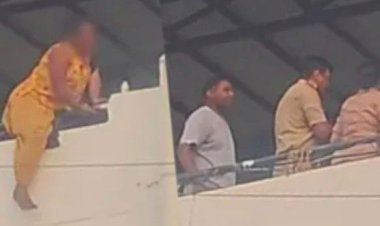 हाईवोल्टेज ड्रामा : एसपी ऑफिस की छत पर महिला का हंगामा: कूदने की धमकी, जहर पीने की आशंका; रेस्क्यू के बाद ICU में भर्ती