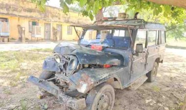 रेत माफिया बेखौफ,दिमनी में पुलिस जीप को ट्रैक्टर से मारी टक्कर-आरक्षक घायल, आरोपी चालक गिरफ्तार