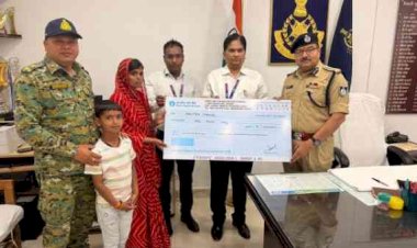 ड्यूटी के दौरान शहीद प्रधान आरक्षक के परिवार को मिली 1 करोड़ रूपये की सहायता राशि,पुलिस सैलरी पैकेज योजना में बड़ी राहत