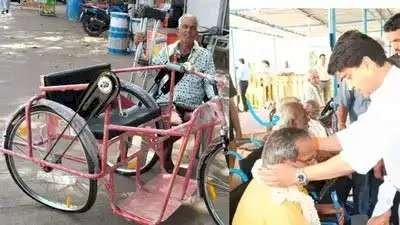 सिंधिया के हाथों मिली ट्राइसाइकिल ने दिया धोखा: सड़क पर गिरा दिव्यांग, सवालों में अफसर