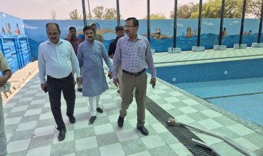 इंदिरा स्टेडियम तरणताल तैयार, टेस्टिंग जारी—मई के प्रथम सप्ताह से खिलाड़ियों को मिलेगी आधुनिक सुविधा