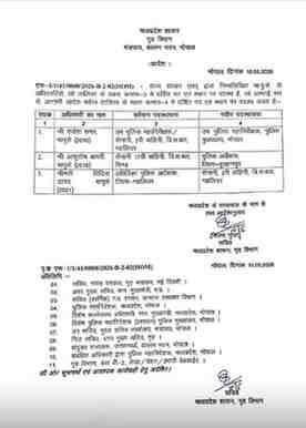 पुलिस विभाग में  फेरबदल: तीन IPS अधिकारियों के तबादले, बुरहानपुर को मिला नया एसपी, डीआईजी राकेश सगर PHQ भेजे गए